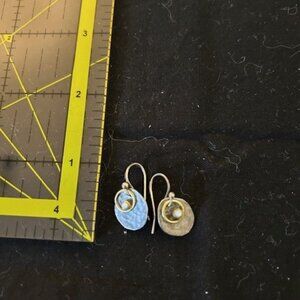 Silpada hammered small pearl earrings